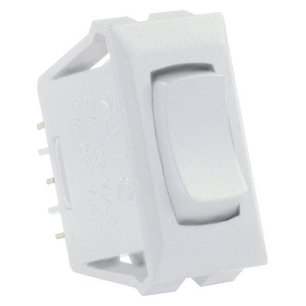 Jr Products JR Products 12695 Momentary-On/Off/Momentary-On Switch with Bezel - White 12695